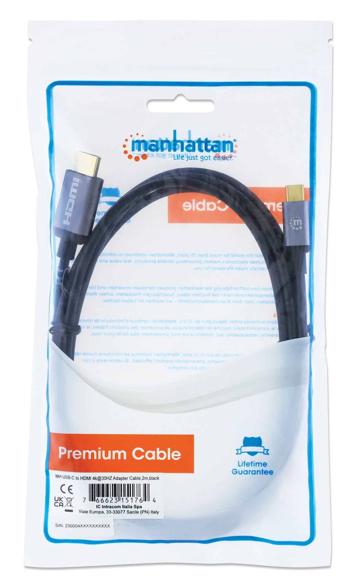 4K@30Hz USB-C auf HDMI-Adapterkabel Packaging Image 2