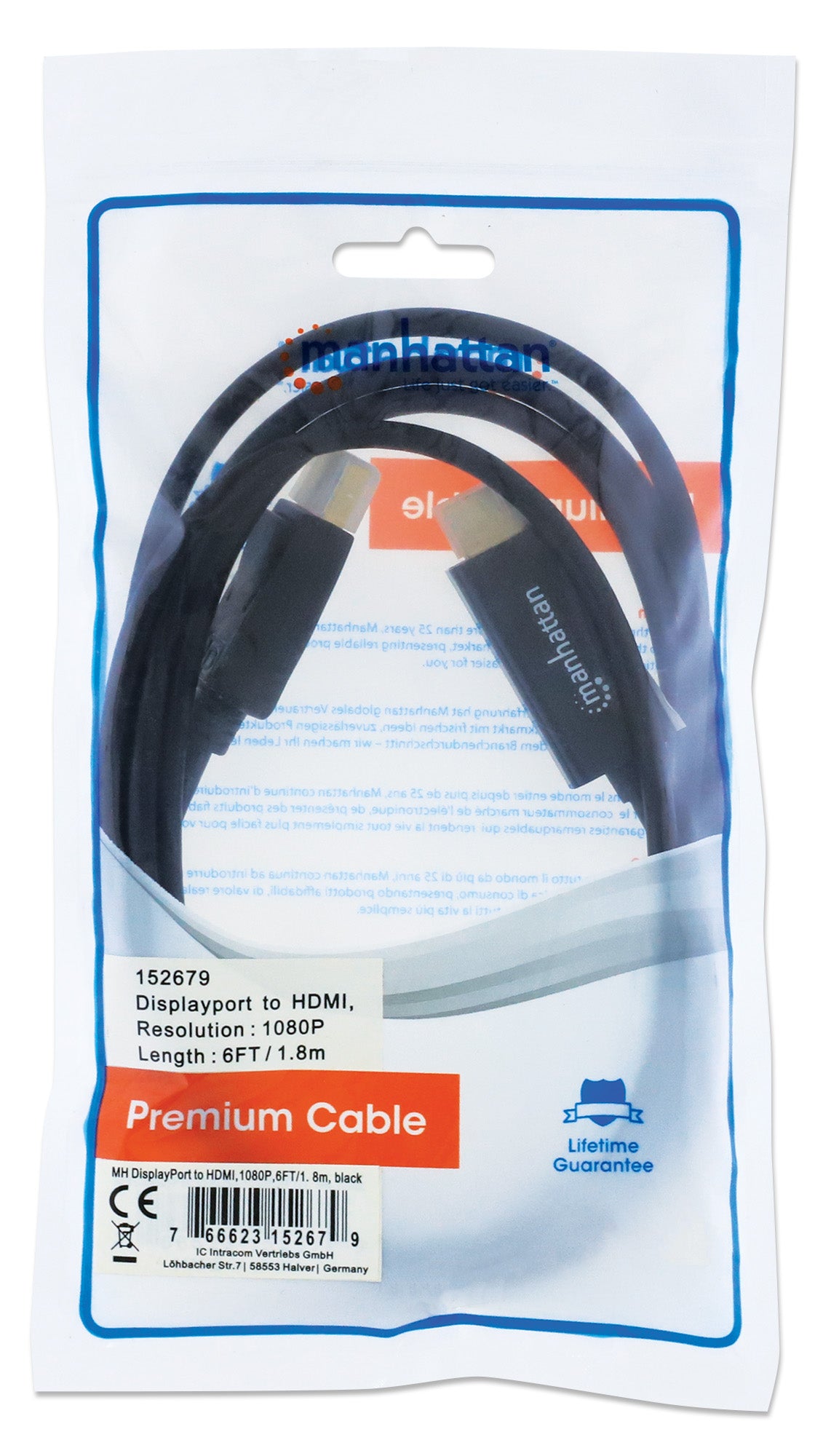 1080p DisplayPort auf HDMI-Kabel Packaging Image 2