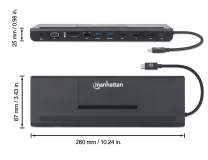 USB-C 11-in-1-Dockingstation mit MST für drei Monitore Image 11