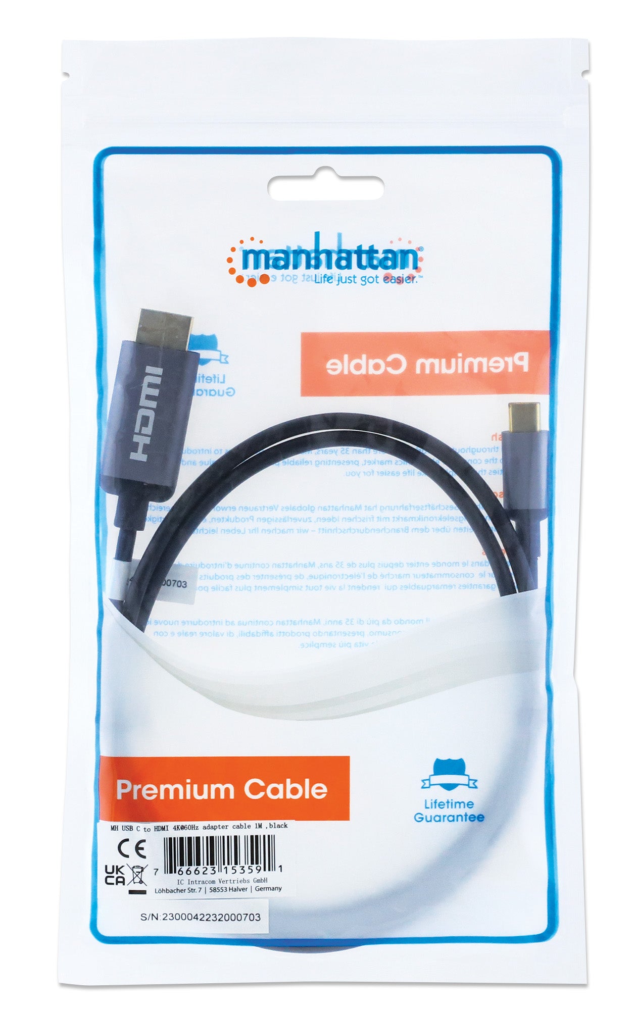 4K@60Hz USB-C auf HDMI-Adapterkabel Packaging Image 2