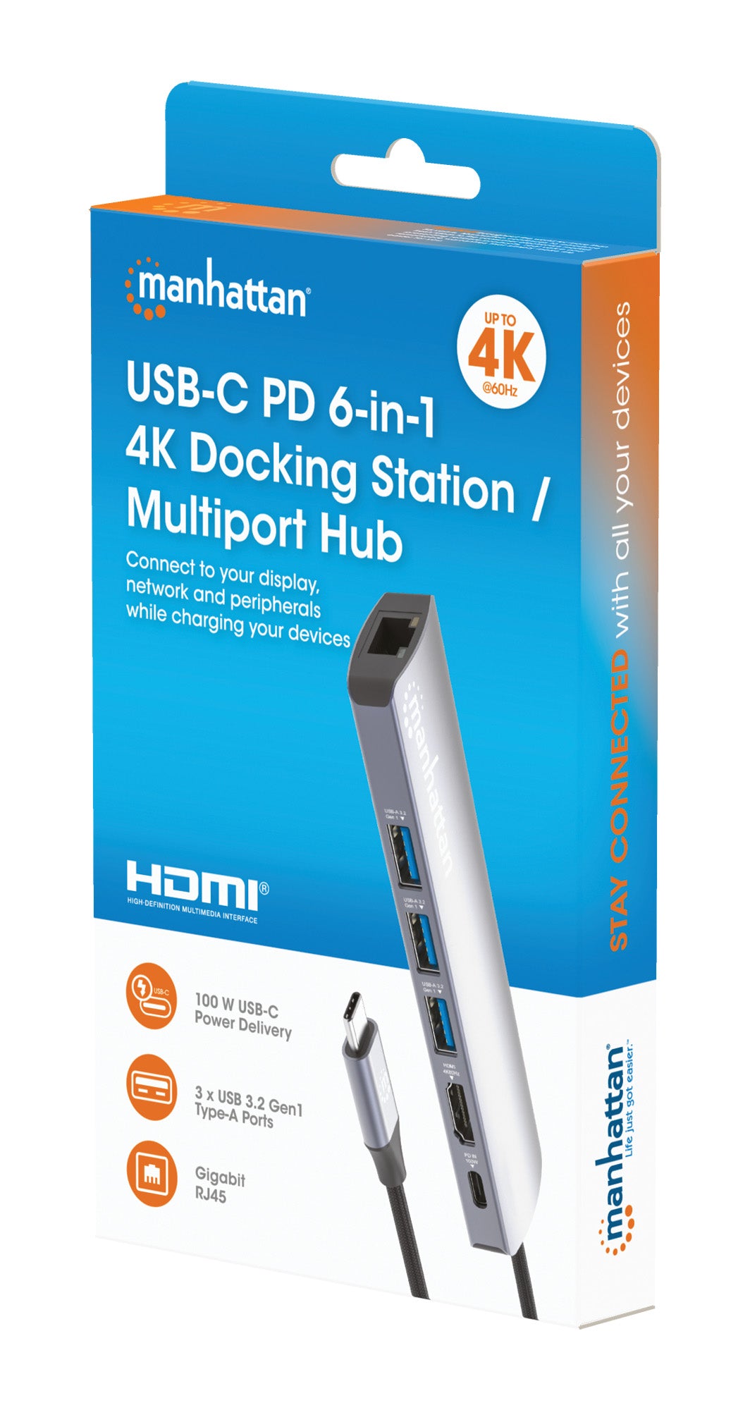 USB-C PD 6-in-1 4K Dockingstation / Multiport-Hub Packaging Image 2