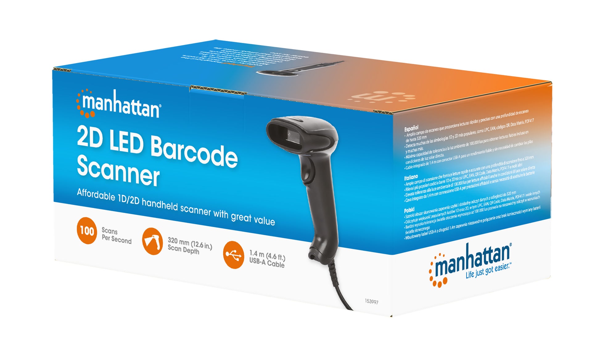 2D LED-Barcodescanner Packaging Image 2