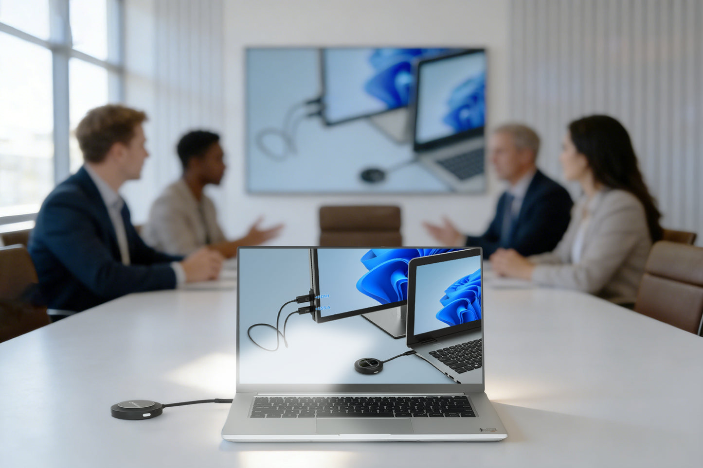 1080p Wireless HDMI-Display-Präsentationsset mit 2 USB-C-Sendemodulen Image 12