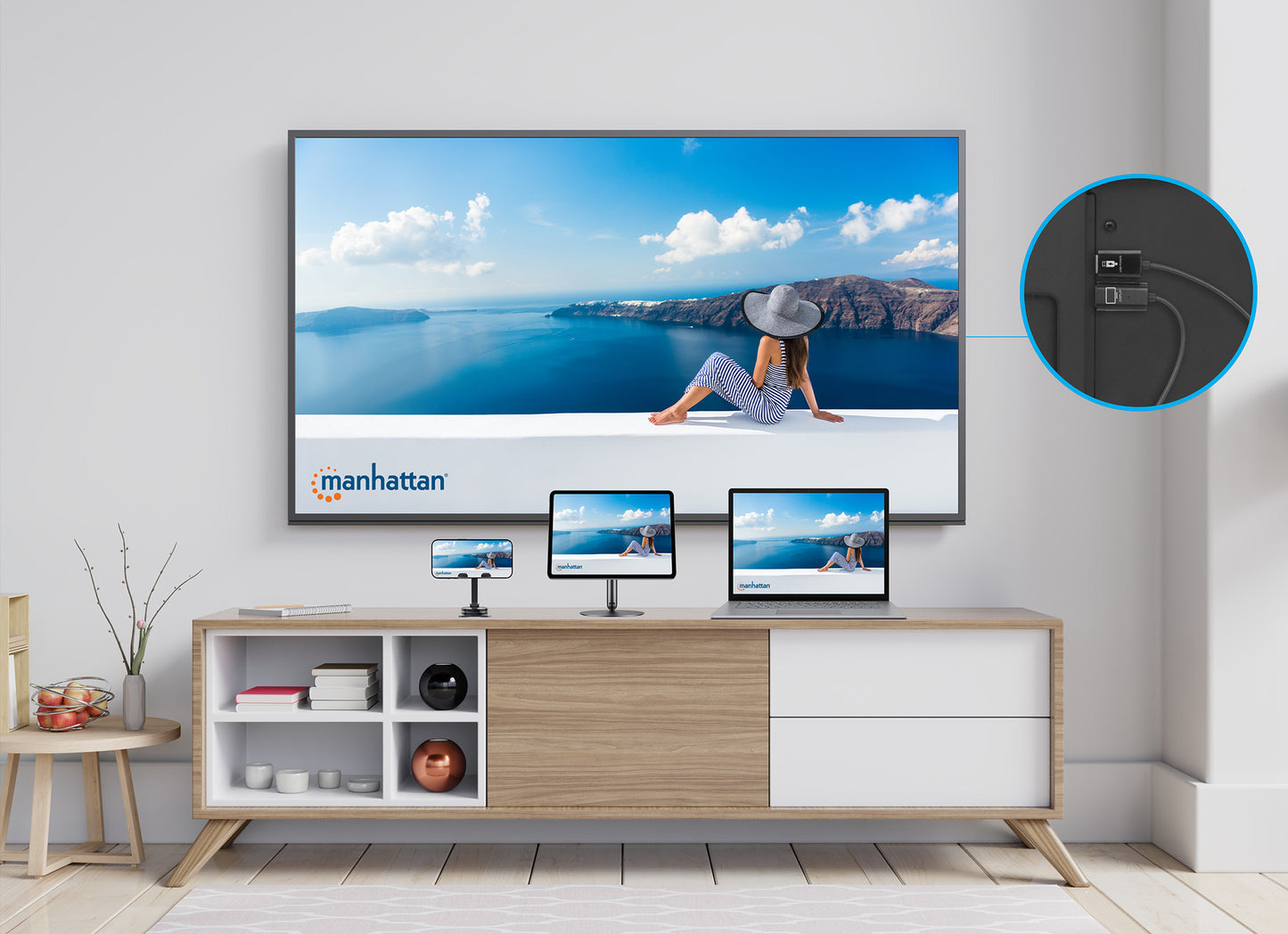 1080p Wireless HDMI-Display-Präsentationsset mit 2 USB-C-Sendemodulen Image 5