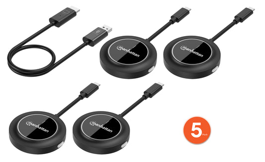 1080p Wireless HDMI-Display-Präsentationsset mit 4 USB-C-Sendemodulen Image 1