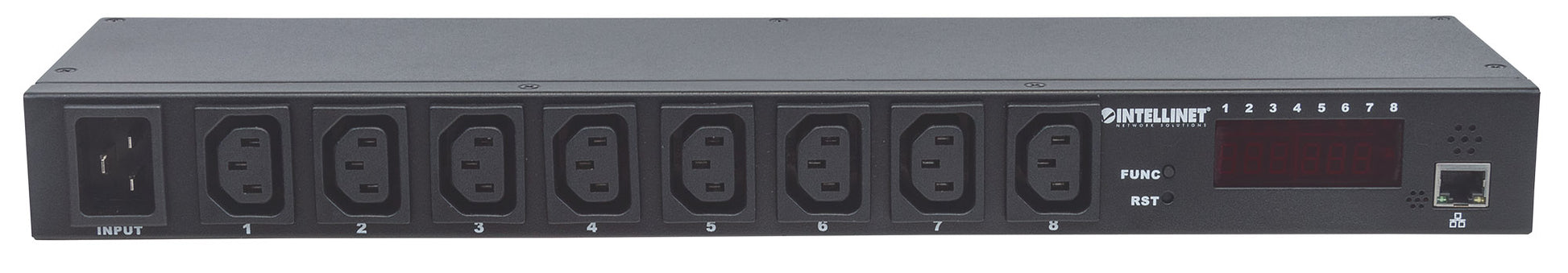 19" 8-fach IP-Steckdosenleiste / Smart PDU mit C13-Kaltgerätesteckdosen Image 3