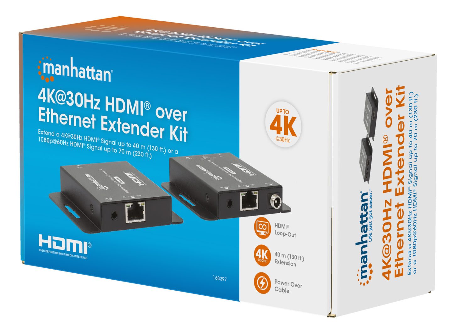 4K@30Hz HDMI over Ethernet Extender Set Packaging Image 2