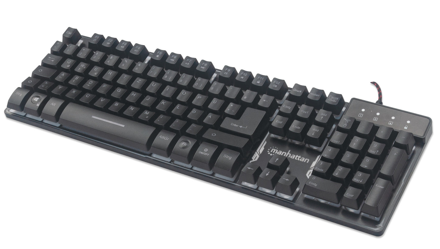 USB-Gaming-Tastatur mit LEDs und Metallunterseite Image 1