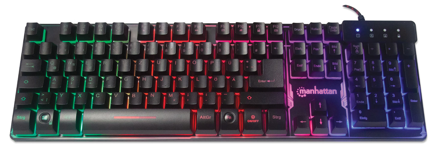 USB-Gaming-Tastatur mit LEDs und Metallunterseite Image 7