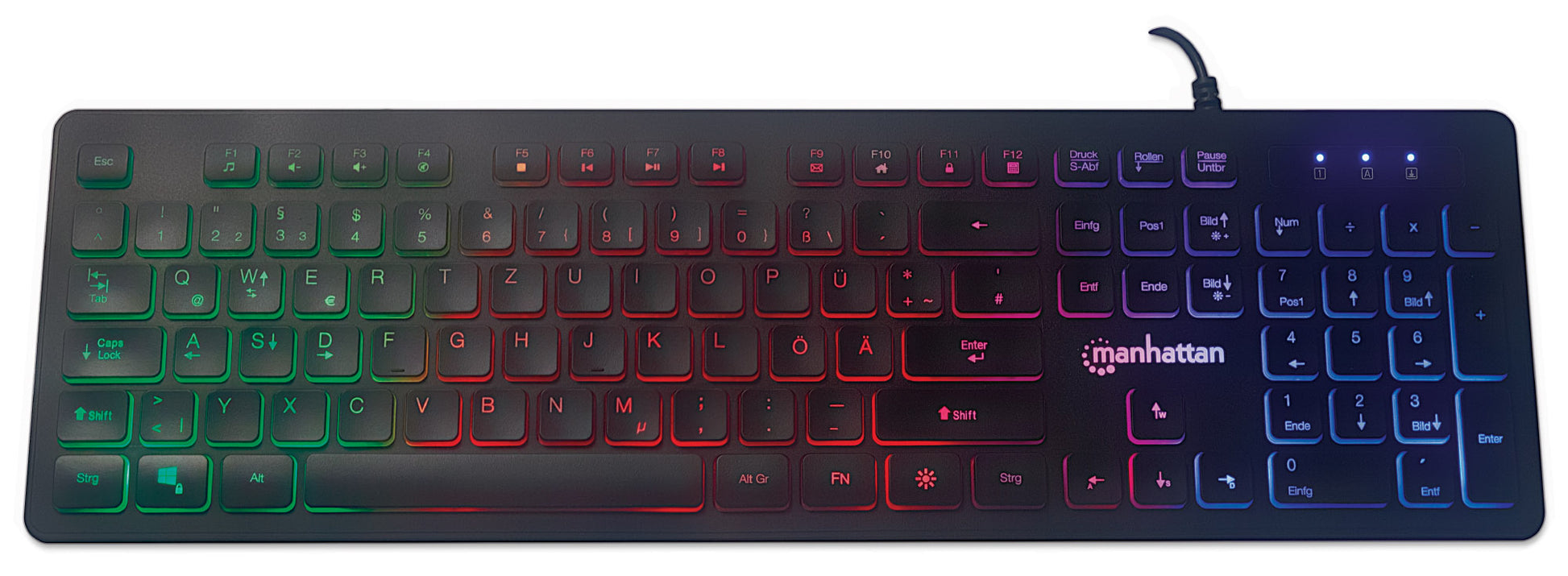 Ultraflache USB-Gaming-Tastatur mit LEDs Image 7
