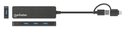 4-Port USB 3.0 Typ-C / Typ-A Kombo-Hub Image 5