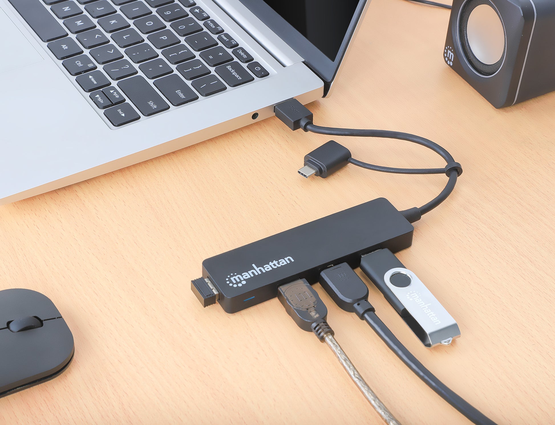 4-Port USB 3.0 Typ-C / Typ-A Kombo-Hub Image 6