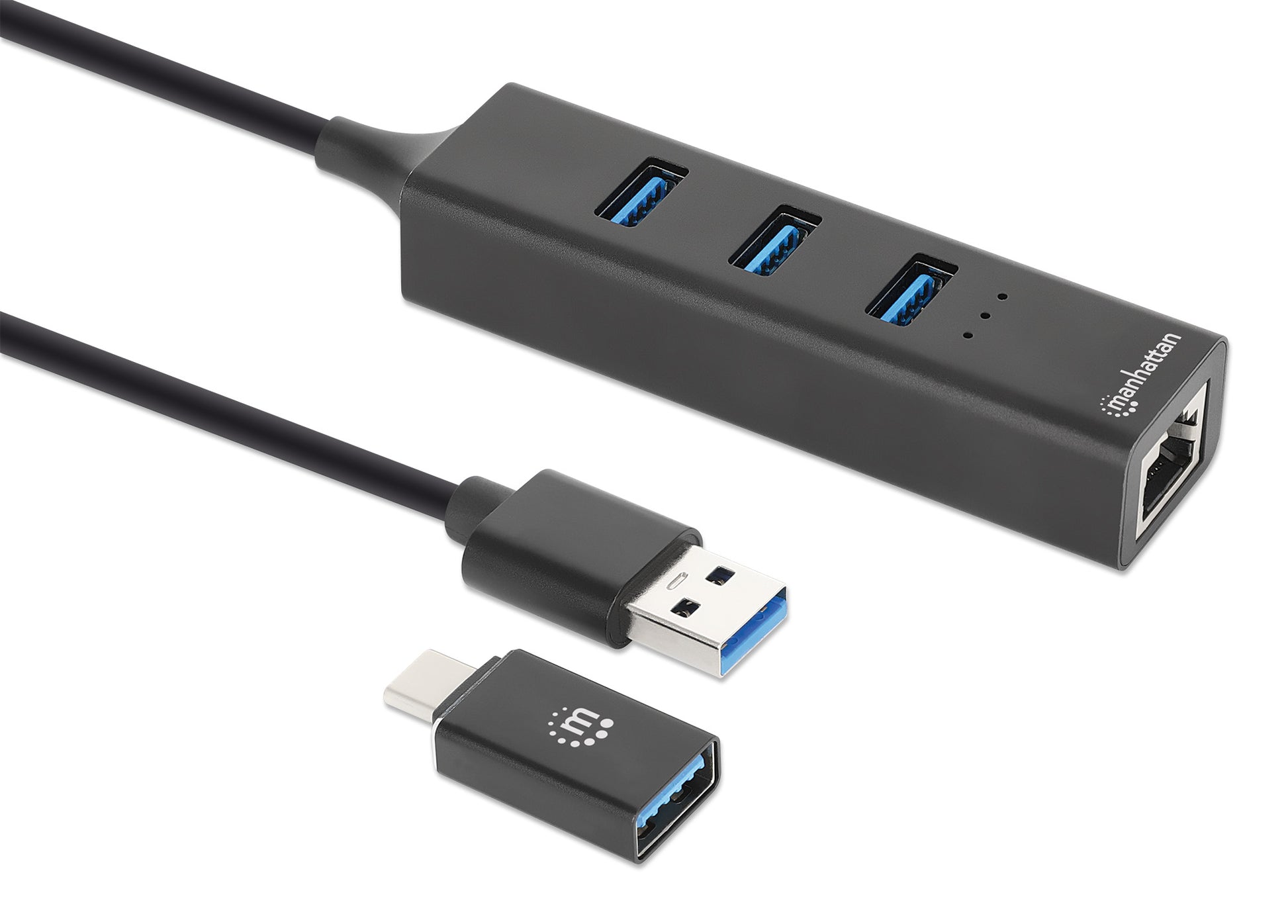 3-Port USB 3.0 Typ-C / Typ-A Kombo-Hub mit Gigabit Ethernet-Netzwerkadapter Image 3