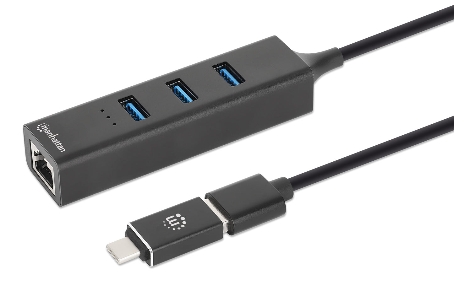 3-Port USB 3.0 Typ-C / Typ-A Kombo-Hub mit Gigabit Ethernet-Netzwerkadapter Image 6