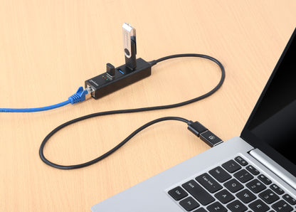 3-Port USB 3.0 Typ-C / Typ-A Kombo-Hub mit Gigabit Ethernet-Netzwerkadapter Image 7