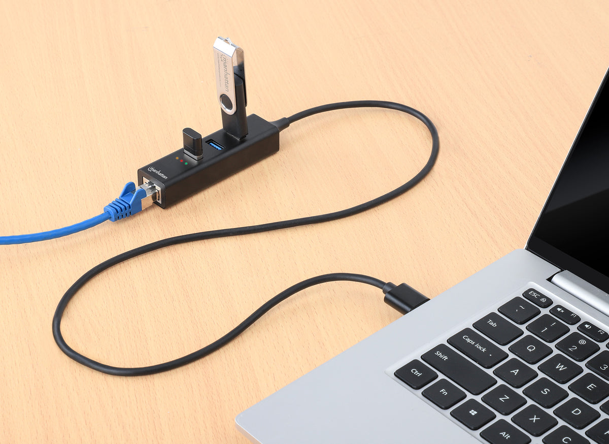 3-Port USB 3.0 Typ-C / Typ-A Kombo-Hub mit Gigabit Ethernet-Netzwerkadapter Image 8