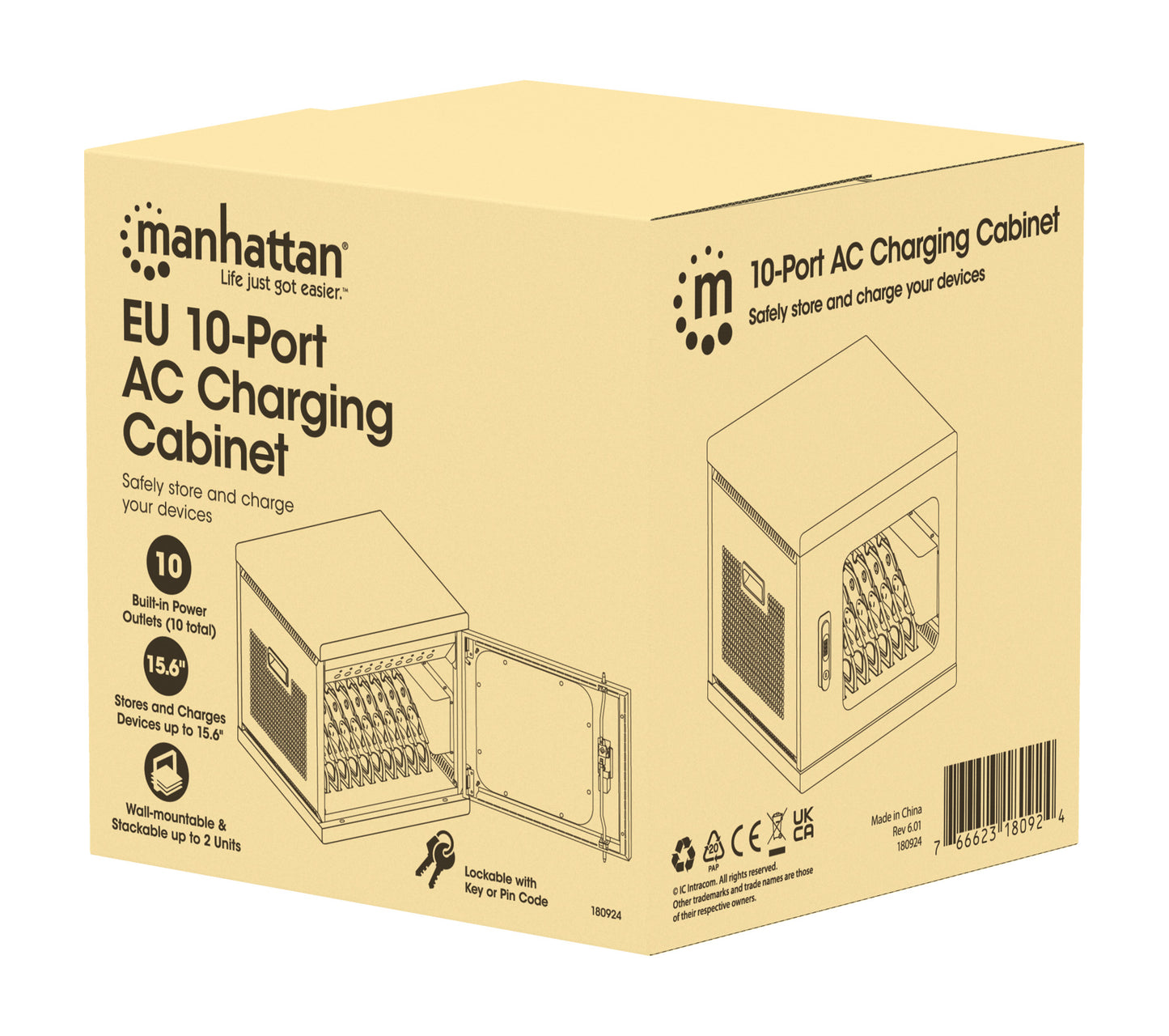 Desktop Ladeschrank mit 10 Steckdosen Packaging Image 2