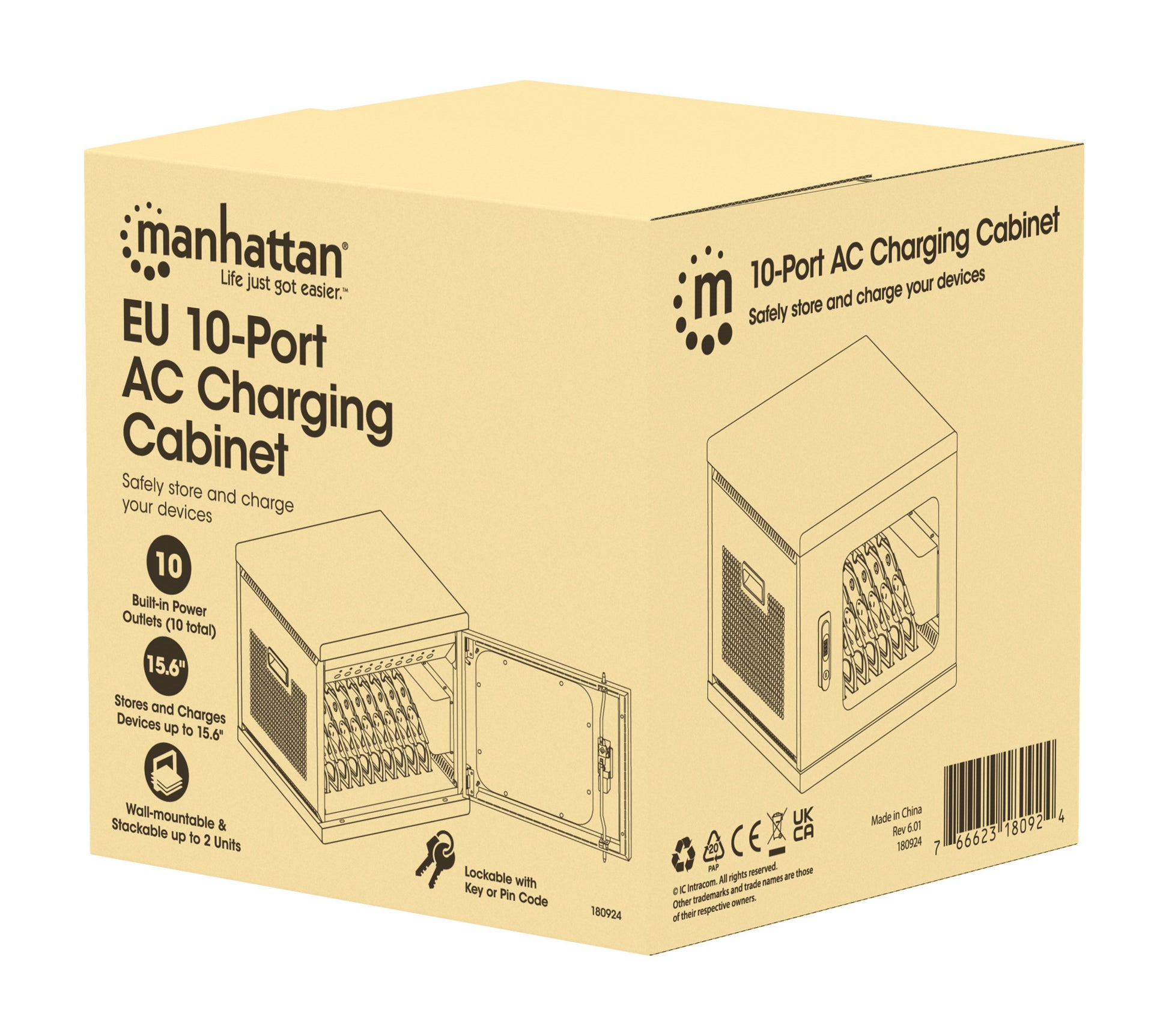 Desktop Ladeschrank mit 10 Steckdosen Packaging Image 2