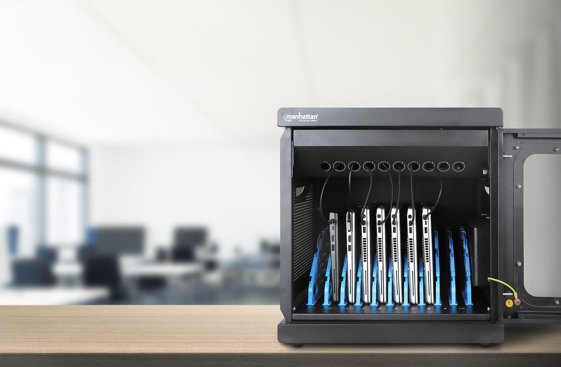 Desktop Ladeschrank mit 10 Steckdosen Image 12