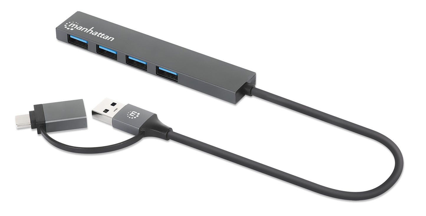 4-Port USB 3.0 Typ-C / Typ-A Kombo-Hub Image 1