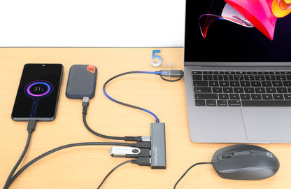 4-Port USB 3.0 Typ-C / Typ-A Kombo-Hub 2x2 Image 6