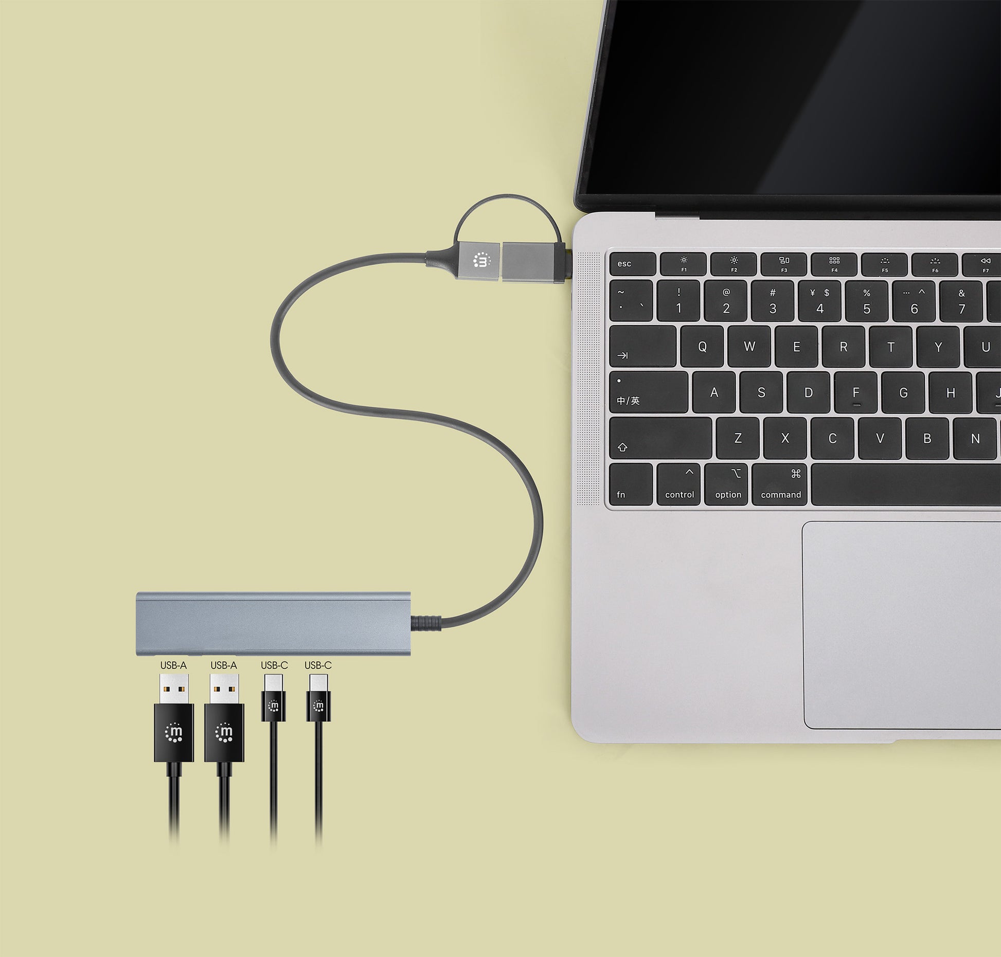 4-Port USB 3.0 Typ-C / Typ-A Kombo-Hub 2x2 Image 7