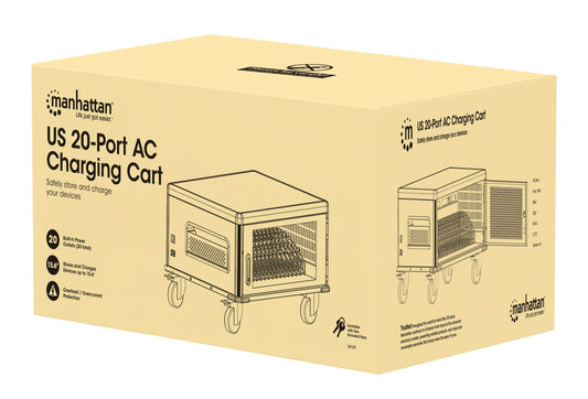 Ladeschrank auf Rollen mit 20 Steckdosen Packaging Image 2