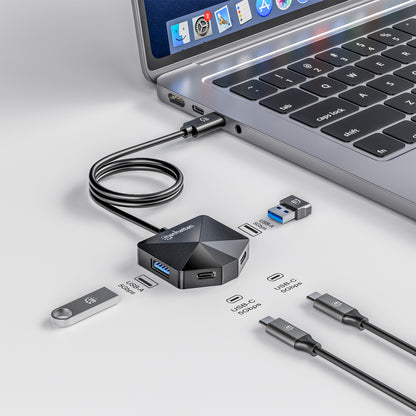 4-Port USB 3.0 Typ-C / Typ-A Kombo-Hub 2x2 Image 3