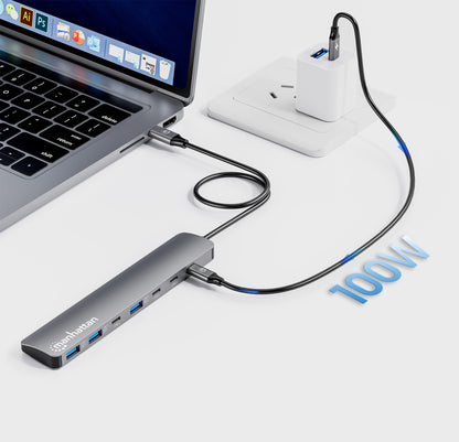 7-Port 10G/5G USB-C / USB-A Hub 4+3 mit Power Delivery Image 7
