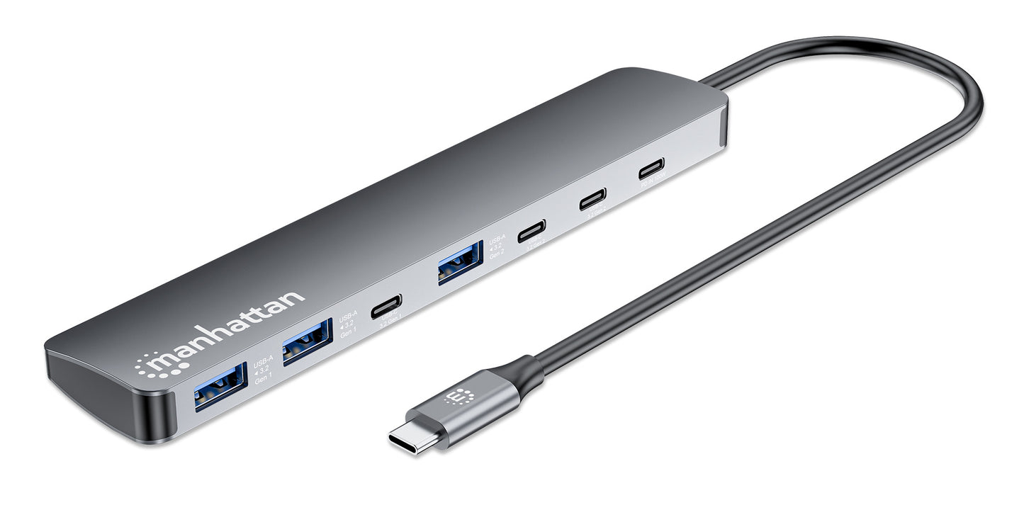 7-Port 10G/5G USB-C / USB-A Hub 4+3 mit Power Delivery Image 1