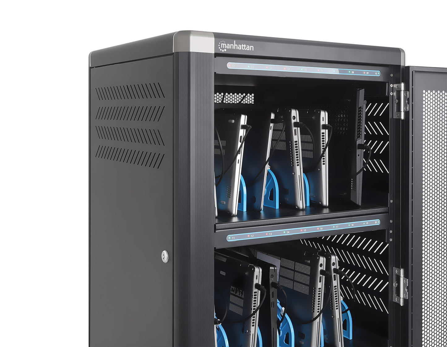 30-Port USB-C Ladeschrank auf Rollen - 65W pro Port Image 8