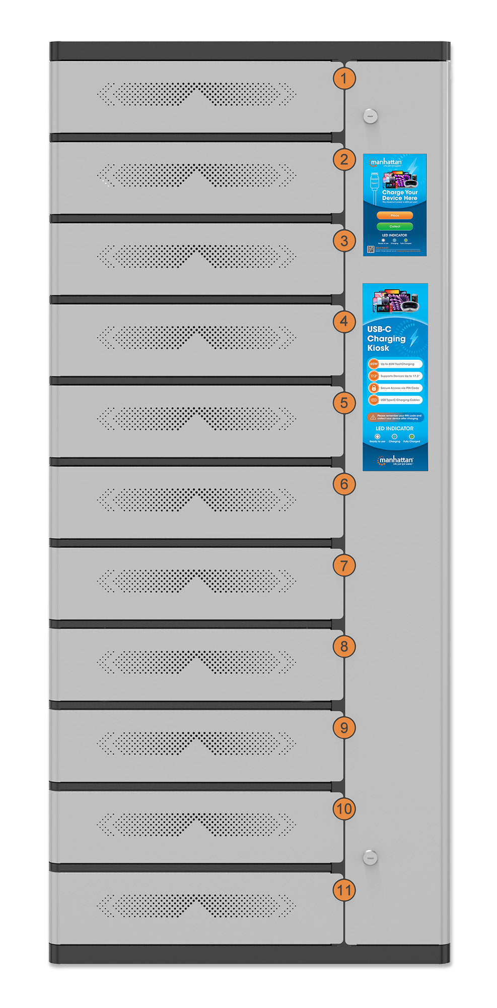 USB-C Ladeschrank mit 11 Schließfächern - 65W pro Port Image 5