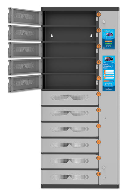 USB-C Ladeschrank mit 11 Schließfächern - 65W pro Port Image 8