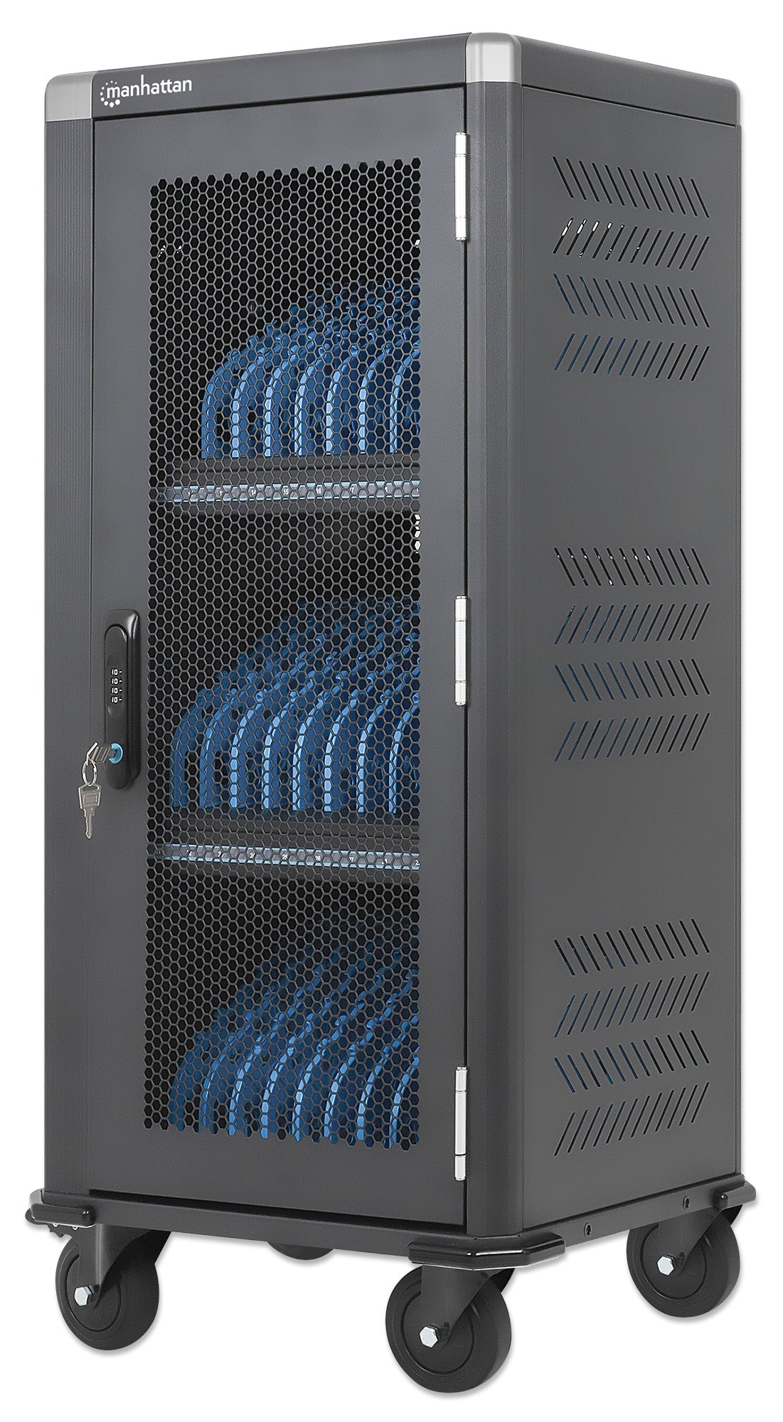 30-Port USB-C Ladeschrank auf Rollen - 30W pro Port Image 1