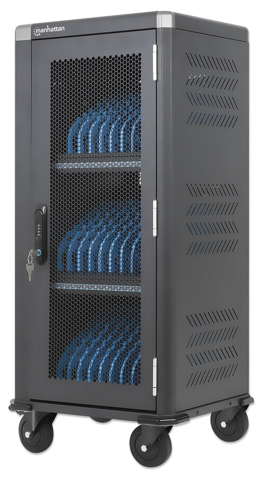 30-Port USB-C Ladeschrank auf Rollen - 30W pro Port Image 1