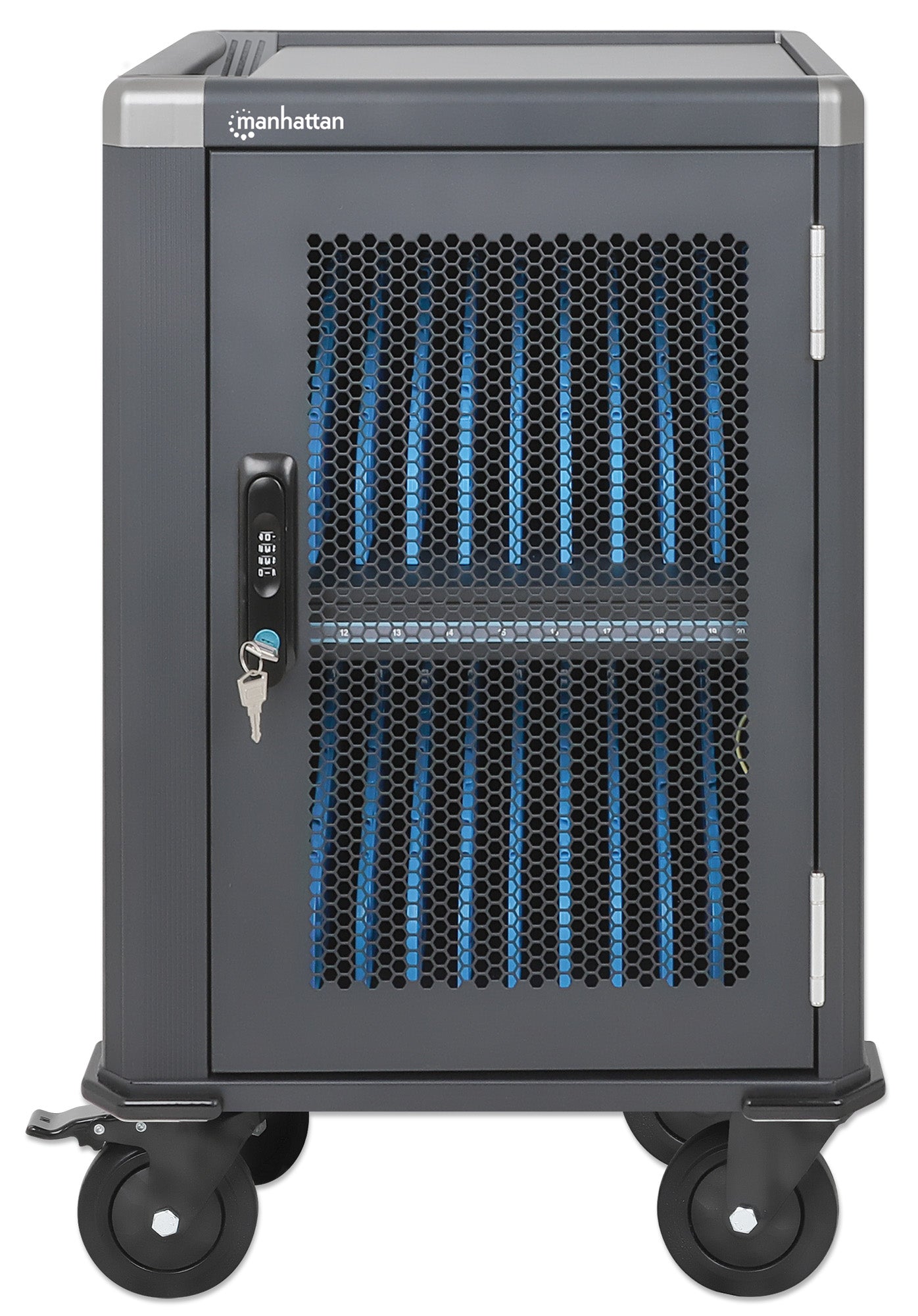 20-Port USB-C Ladeschrank auf Rollen - 30W pro Port Image 6