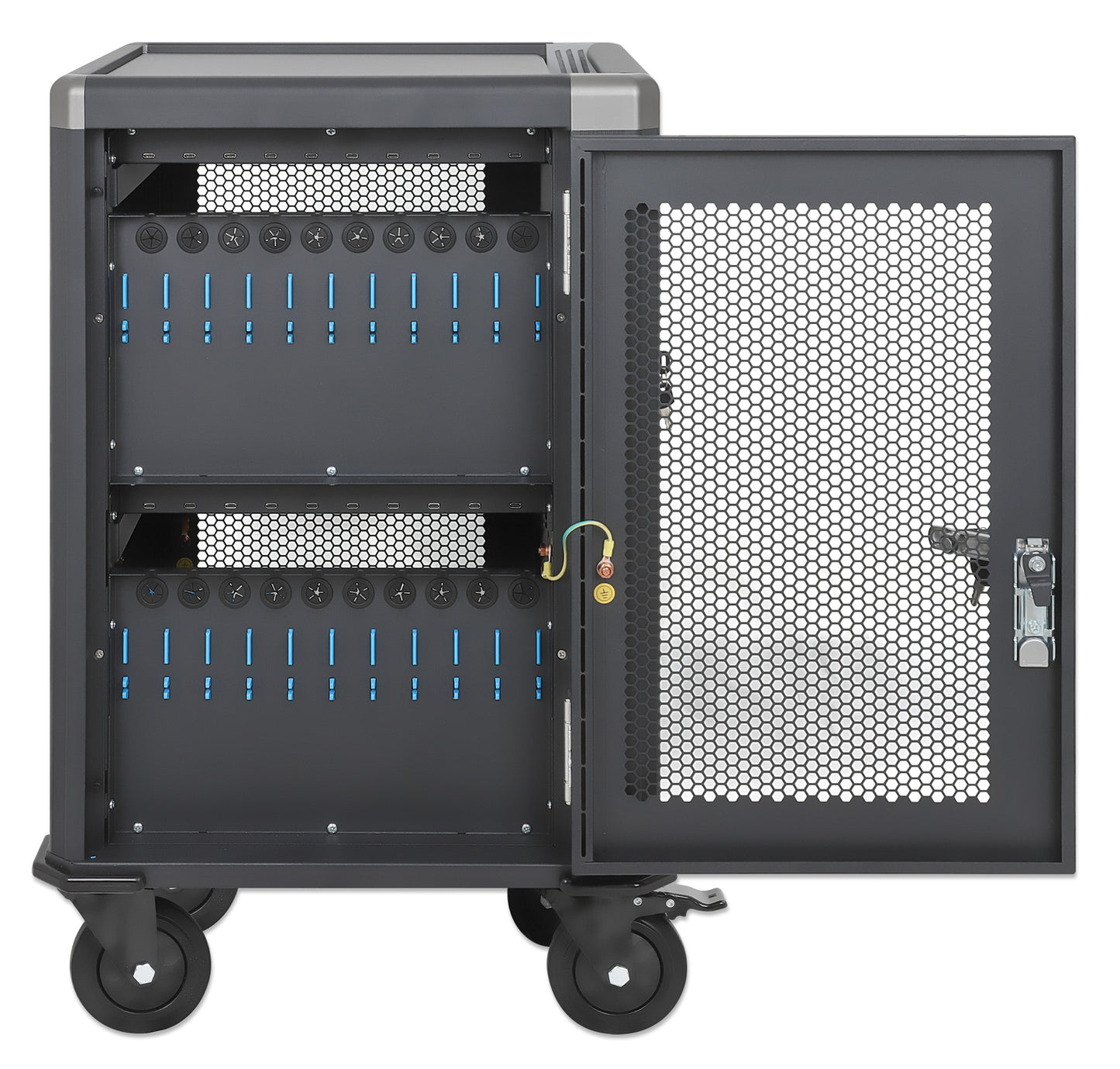20-Port USB-C Ladeschrank auf Rollen - 30W pro Port Image 8
