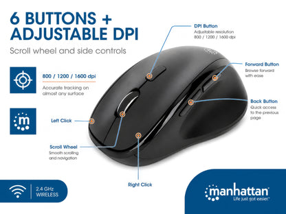 Ergonomische Kabellose Maus mit 2-in-1 USB-Empfänger Image 12