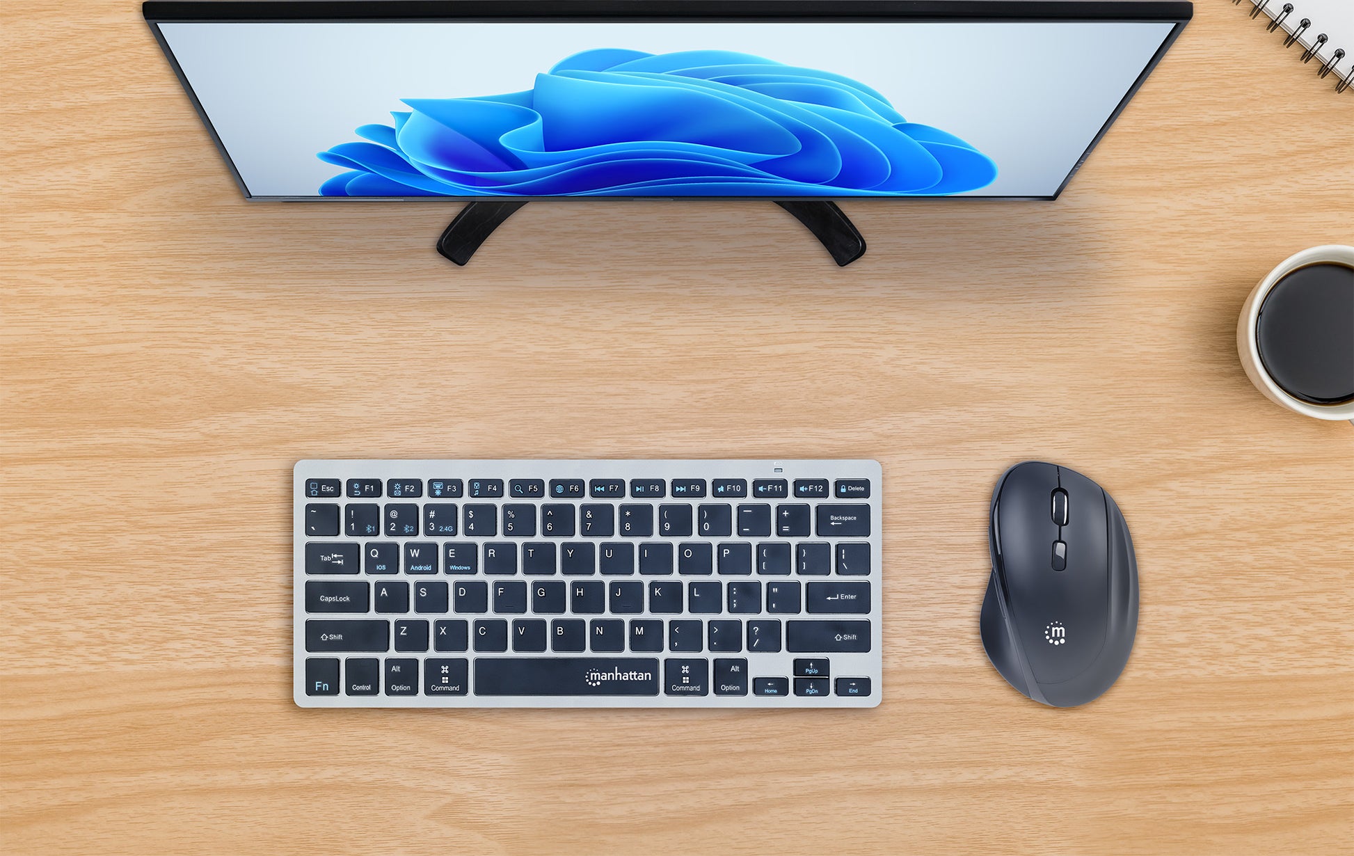 Ergonomische Kabellose Maus mit 2-in-1 USB-Empfänger Image 9