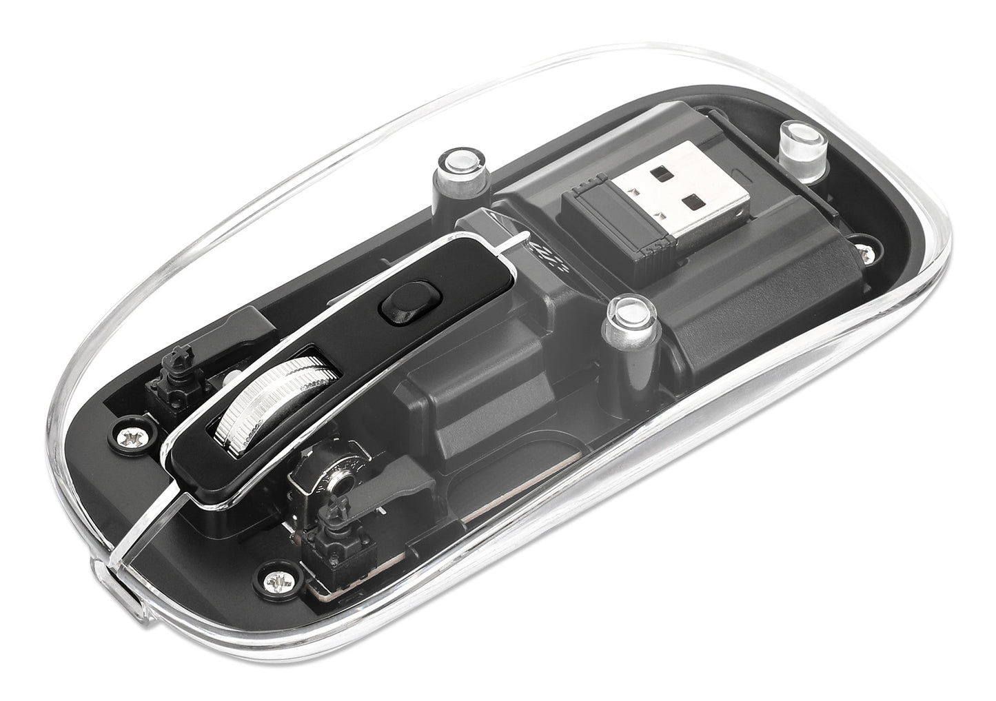 Transparente Wiederaufladbare Kabellose USB-Maus Image 1