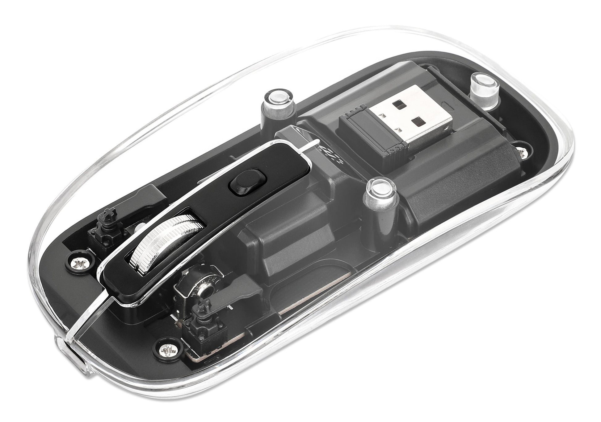 Transparente Wiederaufladbare Kabellose USB-Maus Image 1