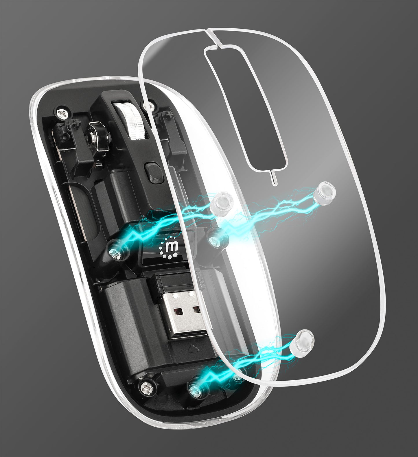 Transparente Wiederaufladbare Kabellose USB-Maus Image 3