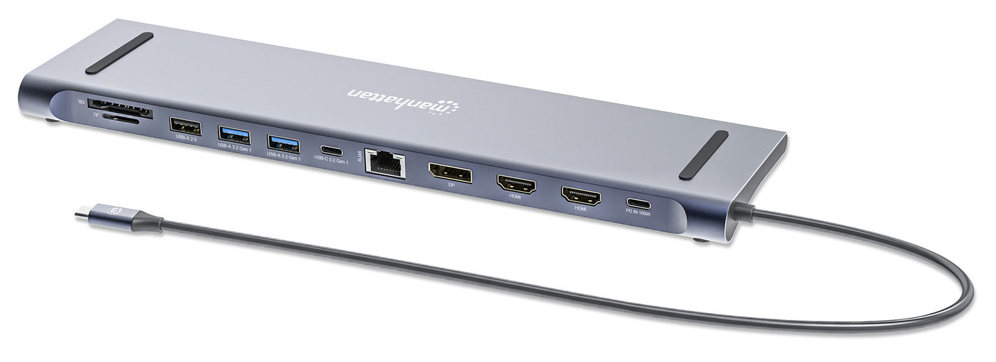 USB-C PD 12-in-1 4K Dockingstation / Multiport-Hub für drei Monitore Image 1