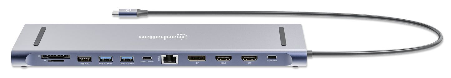 USB-C PD 12-in-1 4K Dockingstation / Multiport-Hub für drei Monitore Image 13