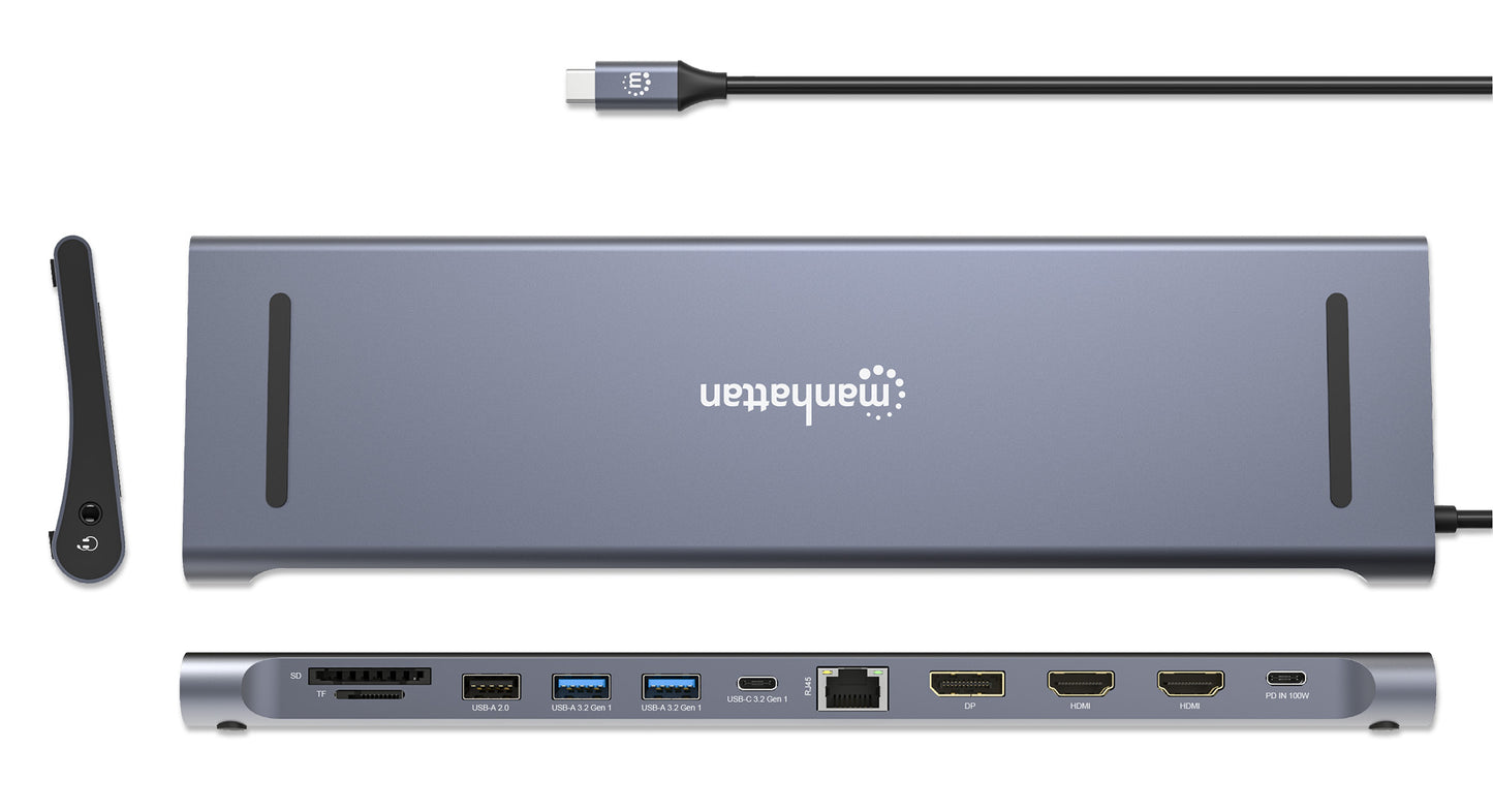 USB-C PD 12-in-1 4K Dockingstation / Multiport-Hub für drei Monitore Image 6