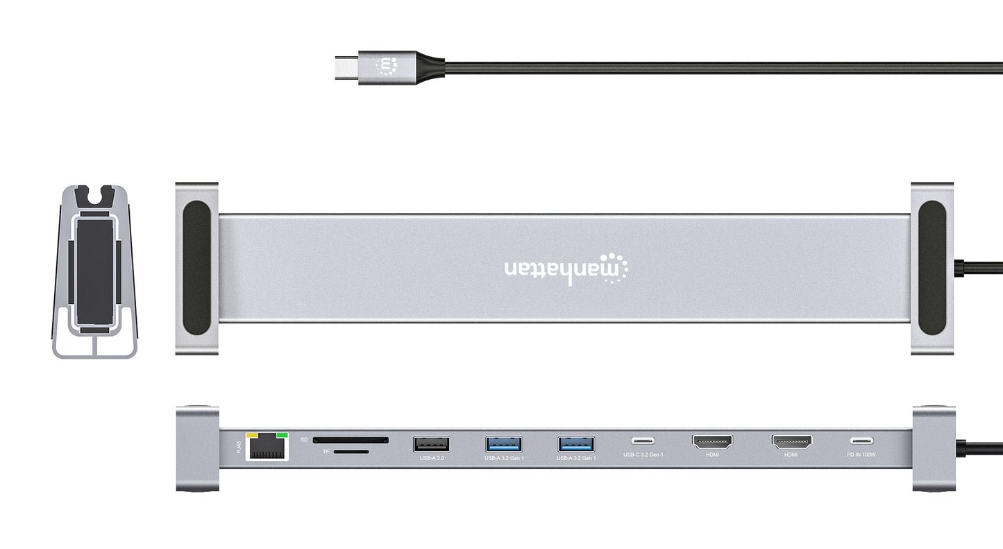 USB-C PD 10-in-1 Dual HDMI-Monitor 4K Dockingstation / Multiport-Hub Image 14
