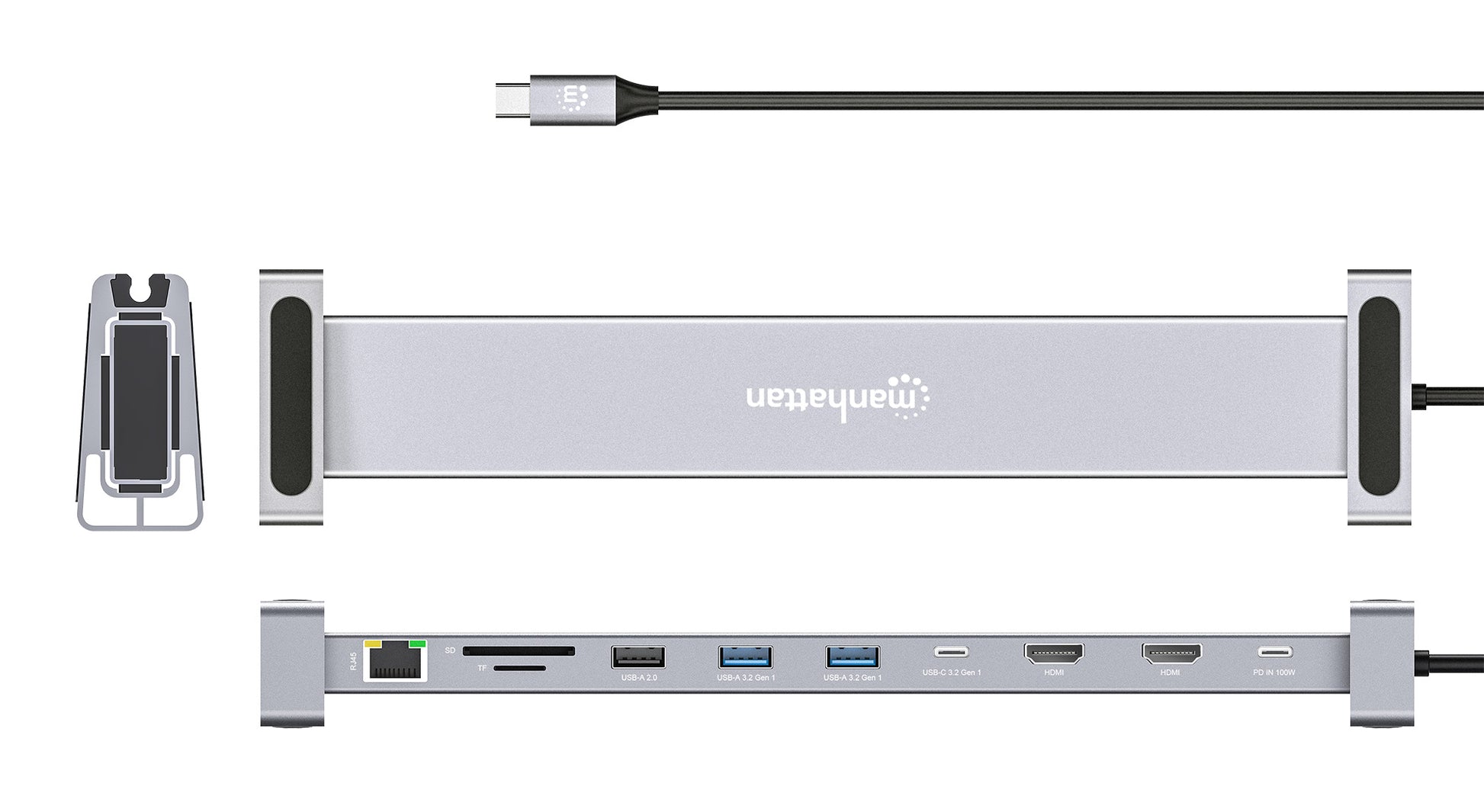 USB-C PD 10-in-1 Dual HDMI-Monitor 4K Dockingstation / Multiport-Hub Image 14