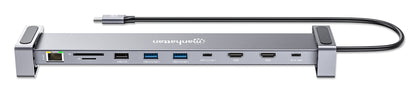 USB-C PD 10-in-1 Dual HDMI-Monitor 4K Dockingstation / Multiport-Hub Image 9