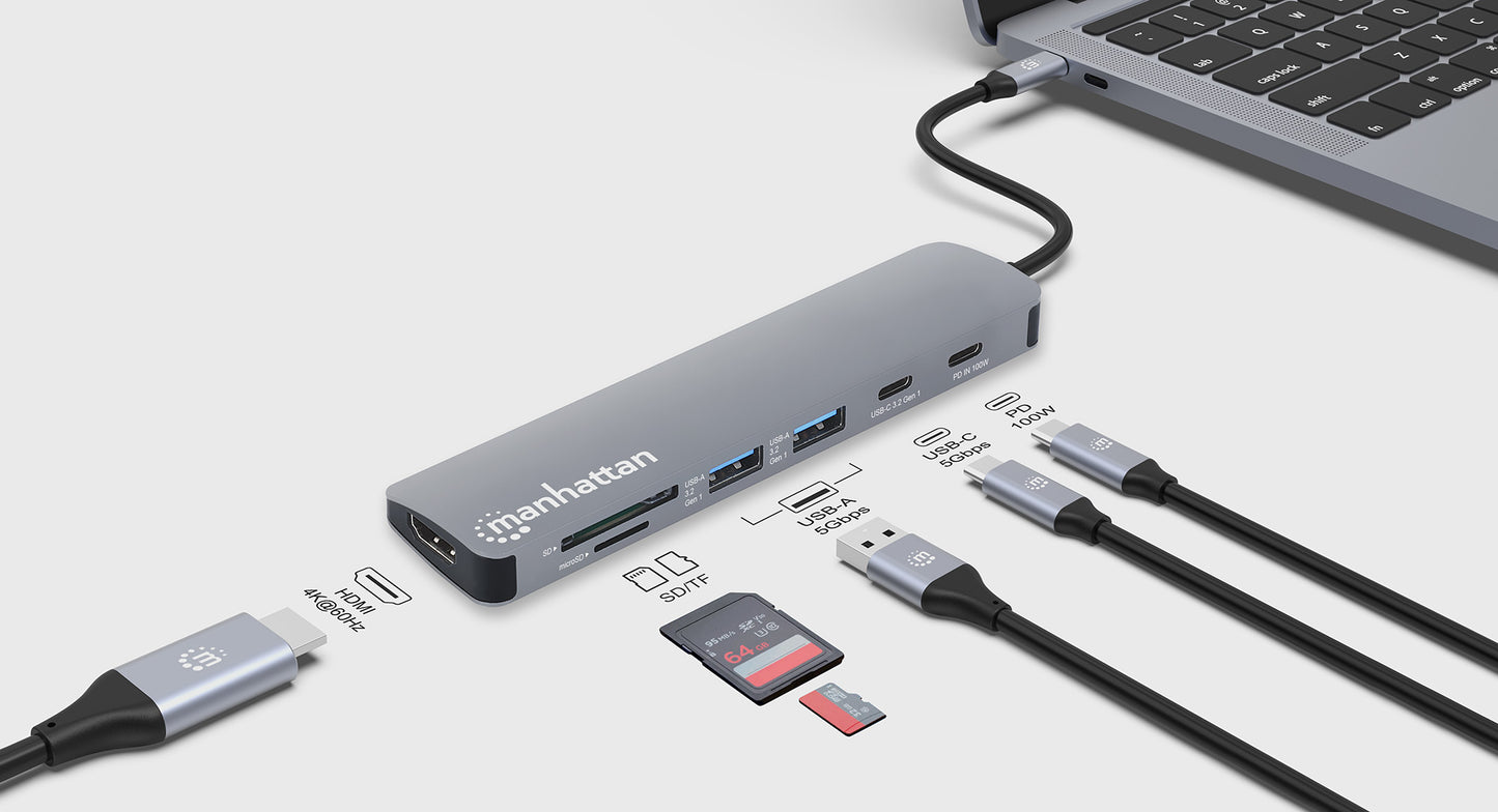 USB-C PD auf HDMI 7-in-1 4K Dockingstation / Multiport-Hub Image 8