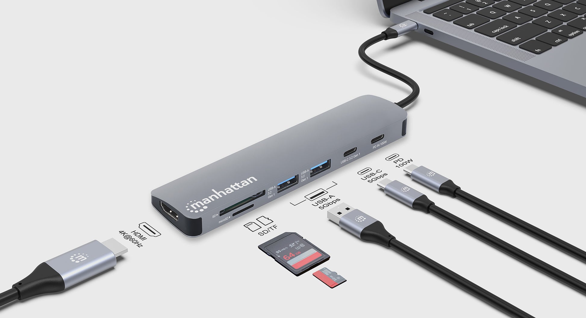 USB-C PD auf HDMI 7-in-1 4K Dockingstation / Multiport-Hub Image 8
